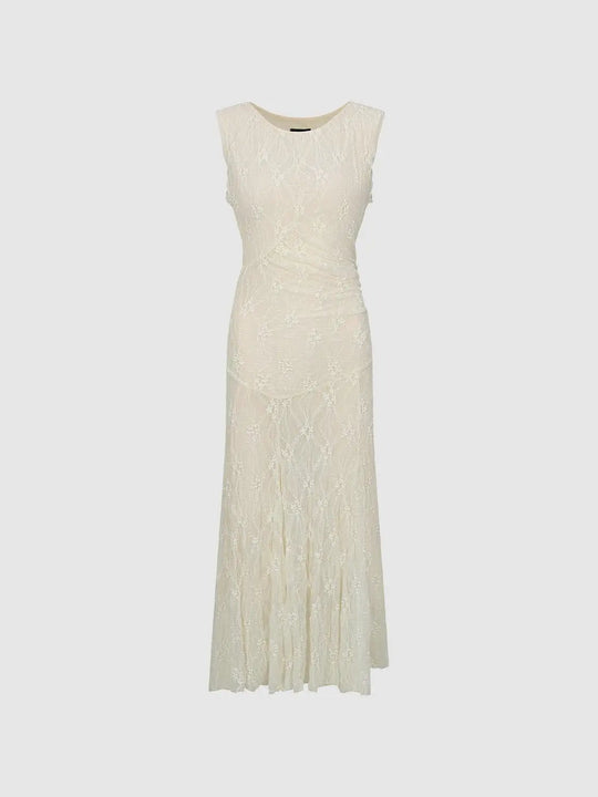 A-line Lace With Delicate Stretch Texture Dress