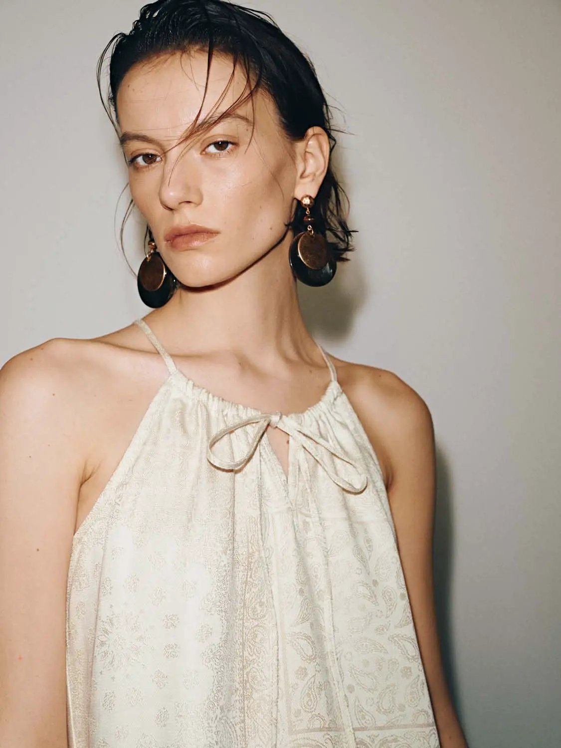 Strappy Lace-Up Denim Midi Dresses by Urban Revivo Fashion