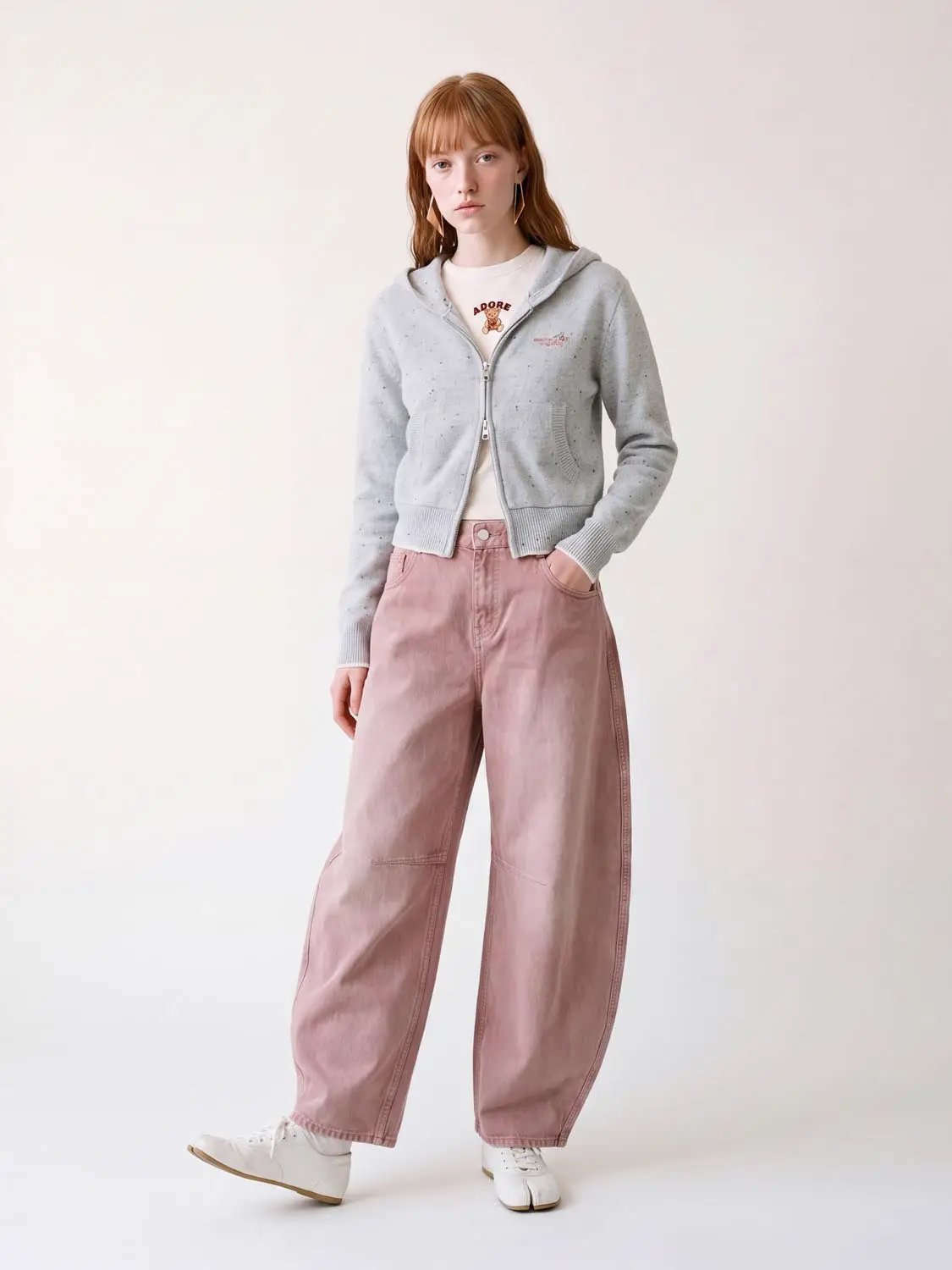 Casual jeans by Urban Revivo Fashion in pink wide-leg style