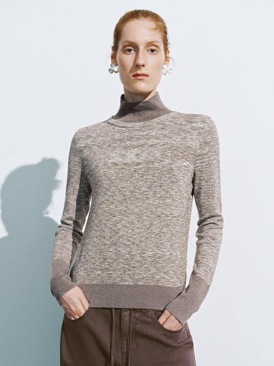 T-shirts tricotés à col roulé