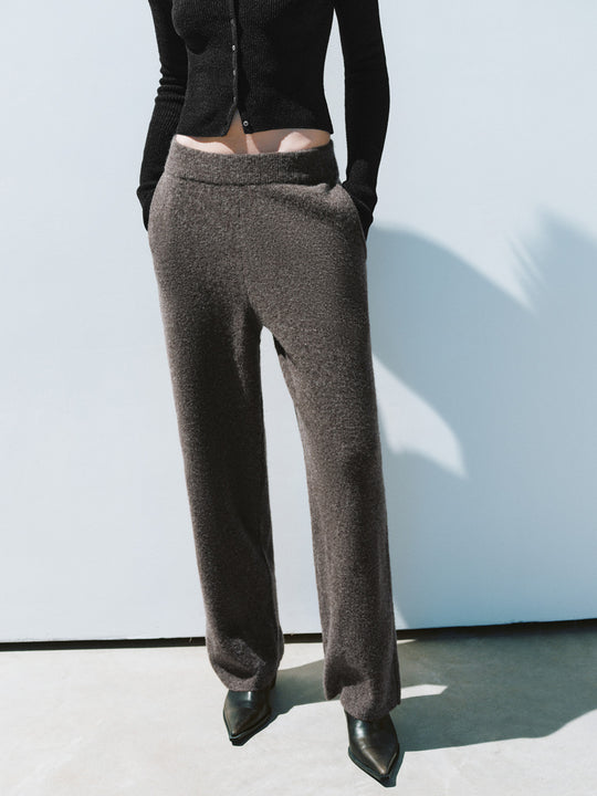Pantalon en tricot régulier