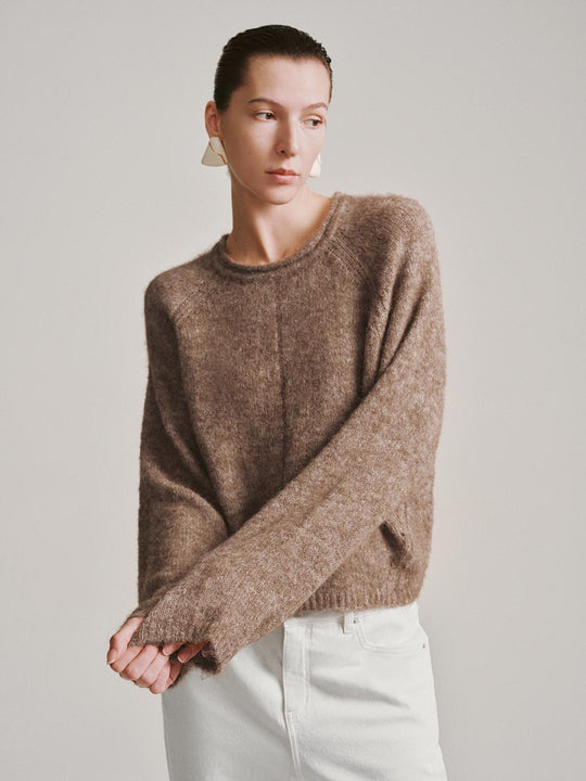 Round Neck Long Sleeve Knitted T-Shirts