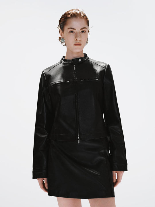 Giacche in pelle vegana tagliate