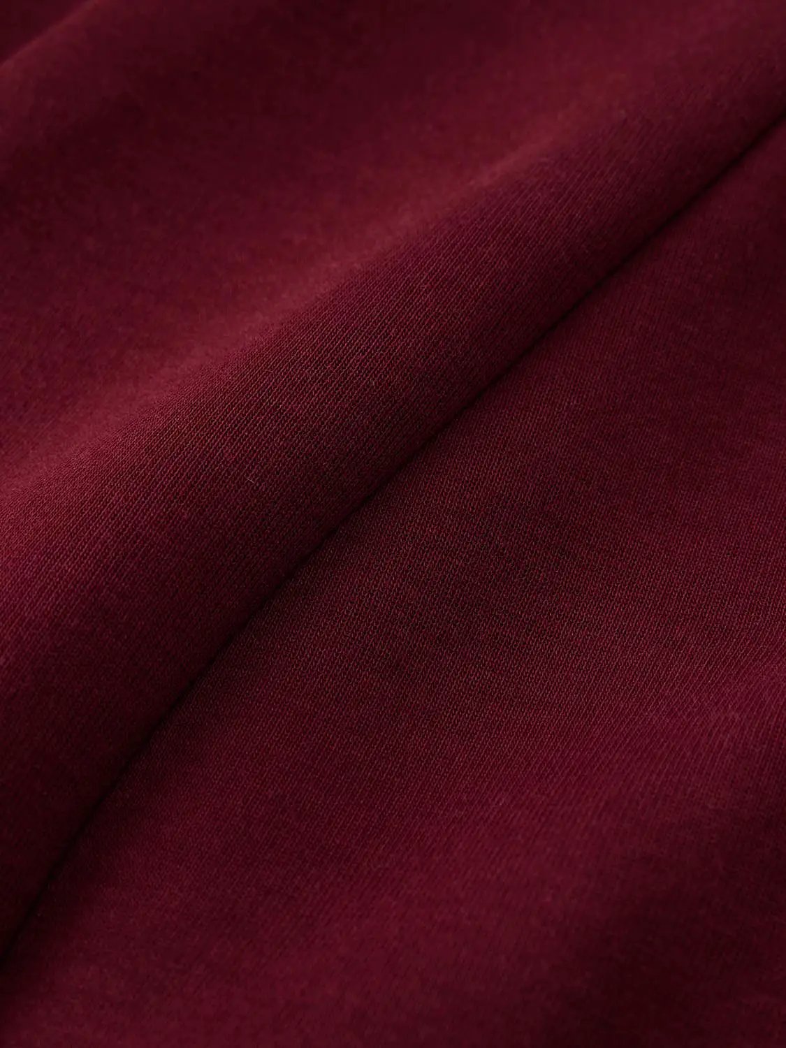 V Neck Zip Front Fitted Waist Cropped Jacket fabric in burgundy