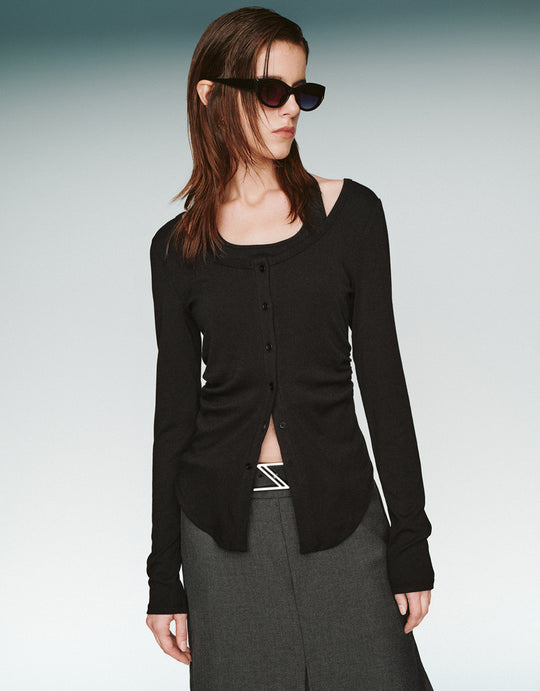 Neckholder 2 in 1 Strickshirt