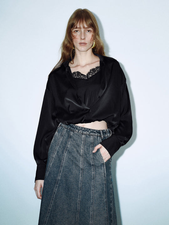 Chemises amples à décor en dentelle