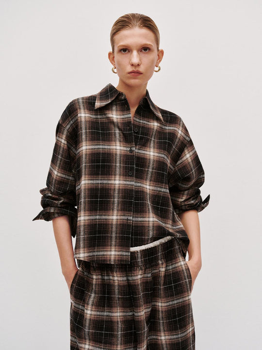 Contrast Check Shirts