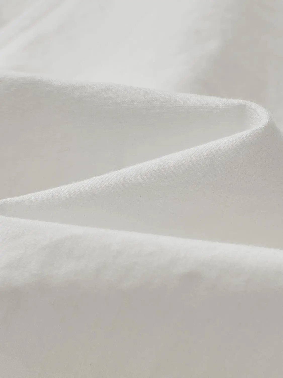 Wrap Front Thin Stretch Cotton Shirt, white cotton fabric close-up