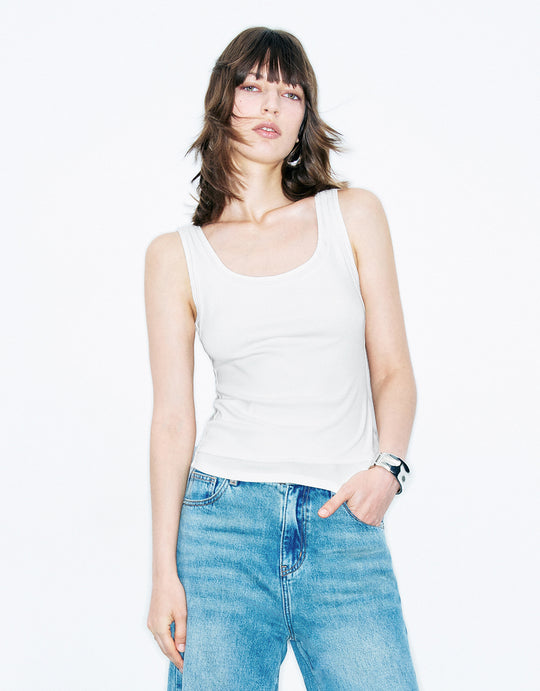 Canotta con scollo a U