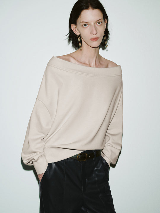 Felpe larghe con scollo a giro