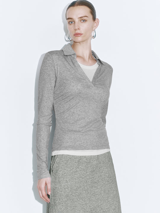 T-shirts moulants à revers