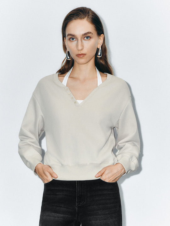 Lockere Sweatshirts mit Neckholder