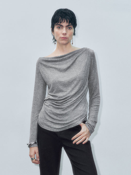 T-shirt regolari arricciate