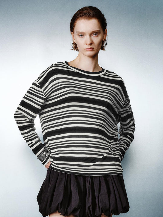 Stripe Long Sleeve T-Shirts