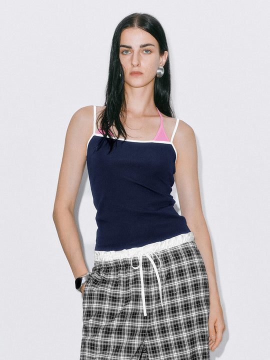 Tops de cuello halter 2 en 1