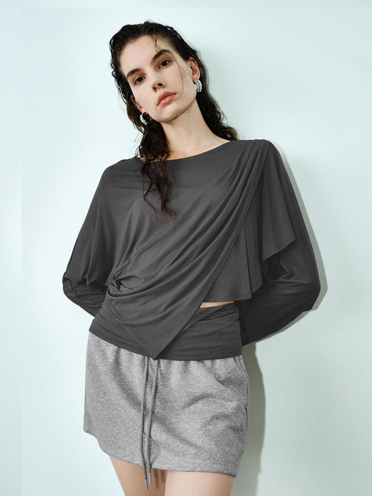 Rüschige Langarm-T-Shirts