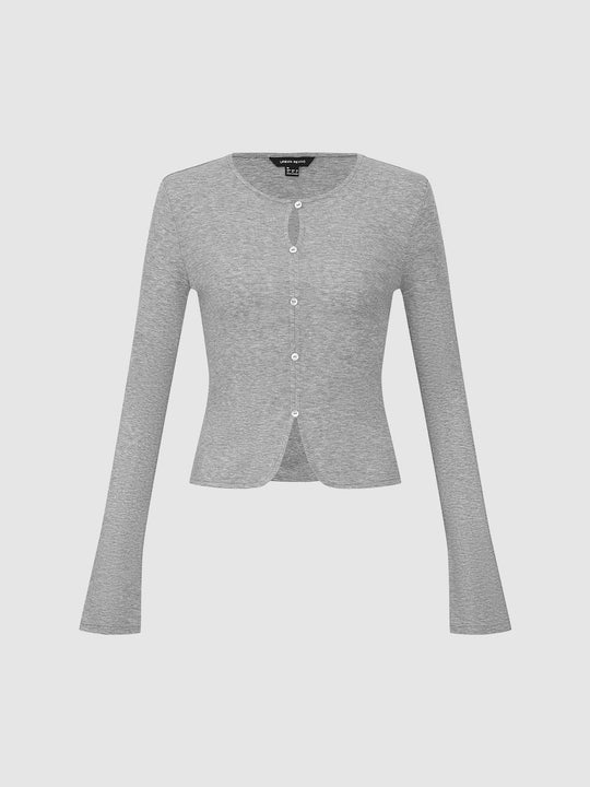 Camisetas de manga larga con botones