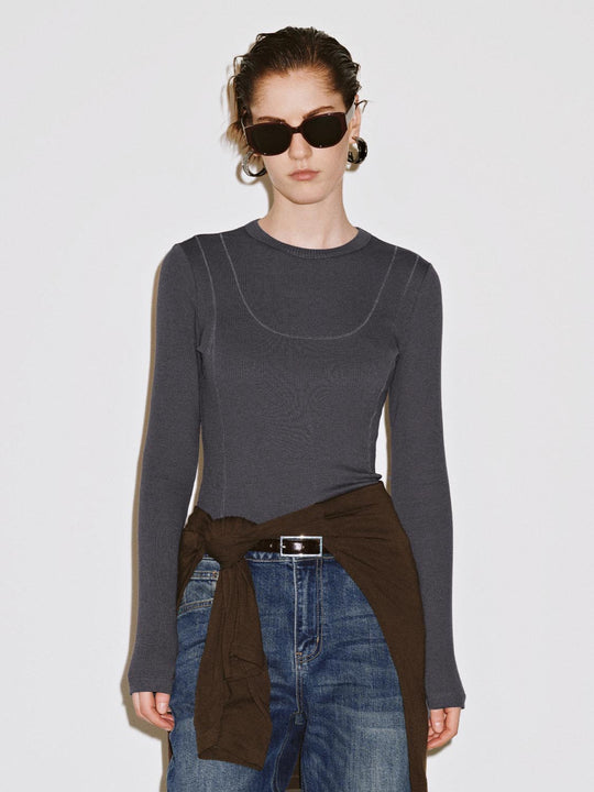 Slim Fit Langarm-T-Shirts