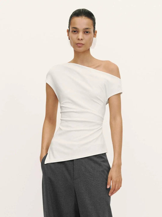 Asymmetrical Draped T-Shirts