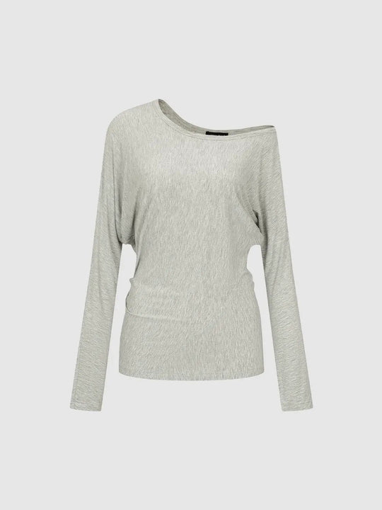 Shimmering Metallic Short Sleeve Crew Neck T-shirt