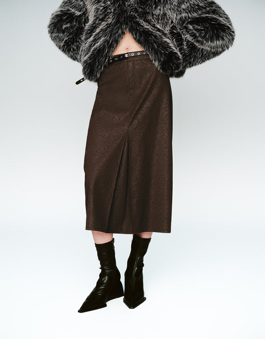 Split Hem Straight Skirt