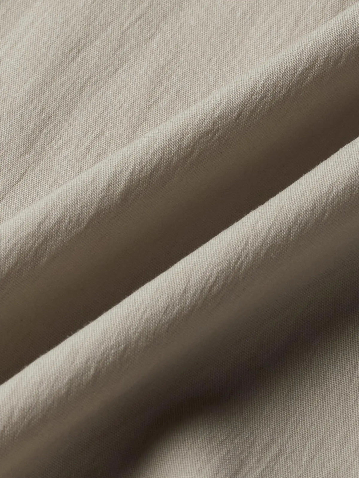 Ruched Split Hem Fishtail Cotton Midi Skirt fabric close-up in beige