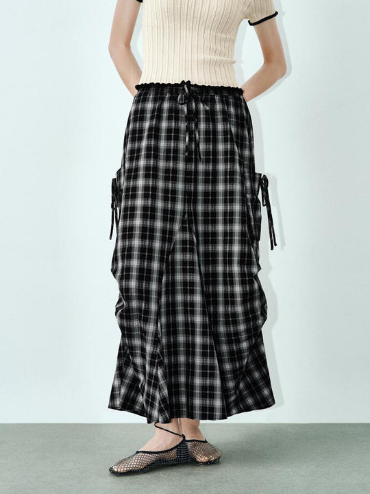 Faldas largas de cuadros