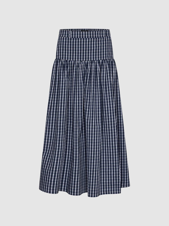 Check A-Line Midi Skirts