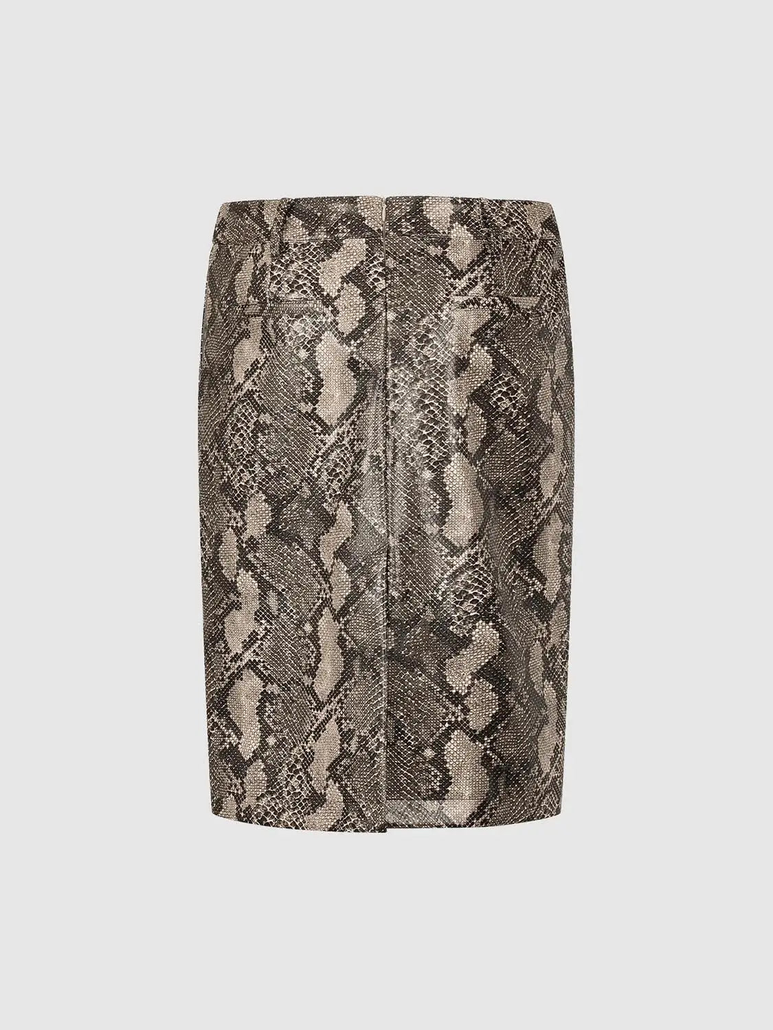 Straight skirt by Urban Revivo Fashion in brown snakeskin print