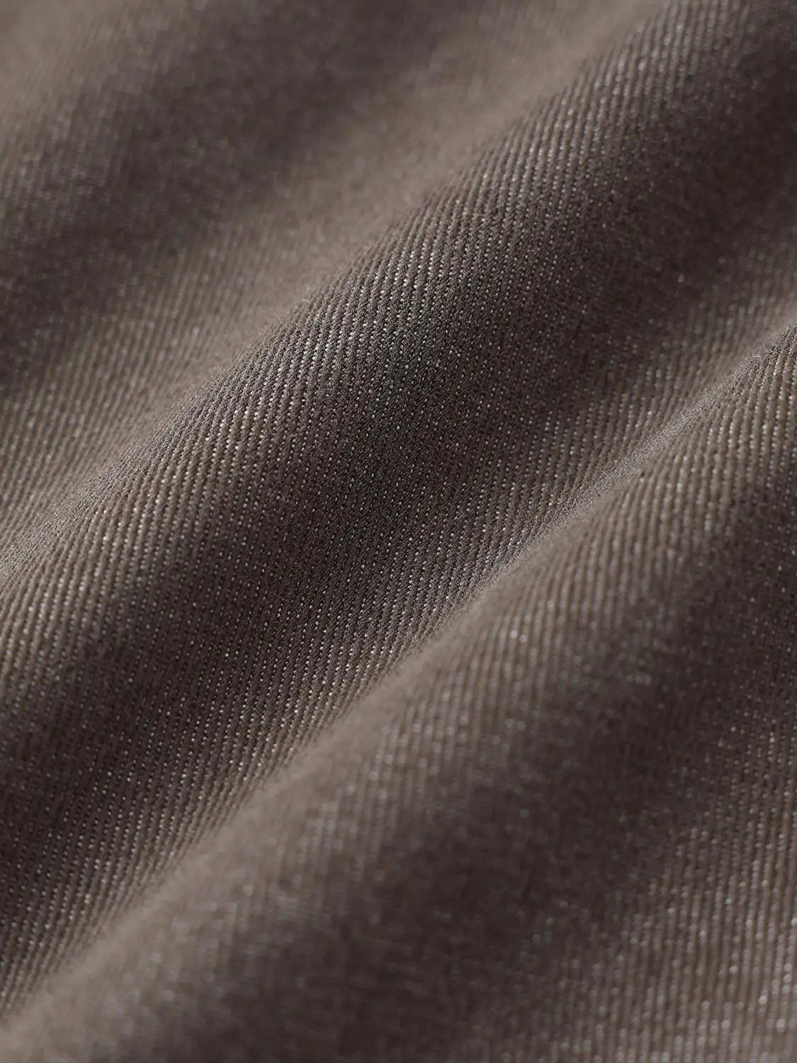 Layered Overlay Draped Waist Wide-Leg Cotton Trousers fabric texture in brown