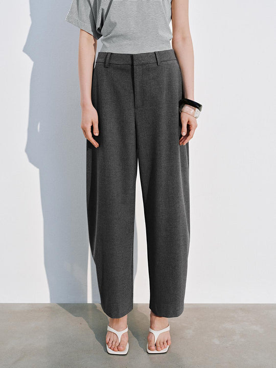 Tailored Barrel Leg Pants