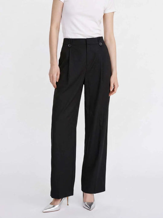 Front Pleat High-waisted Wide-leg Pants