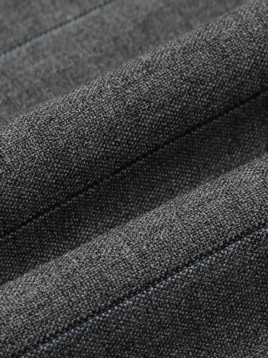 Wide-leg pants in dark gray textured fabric by Urban Revivo Fashion
