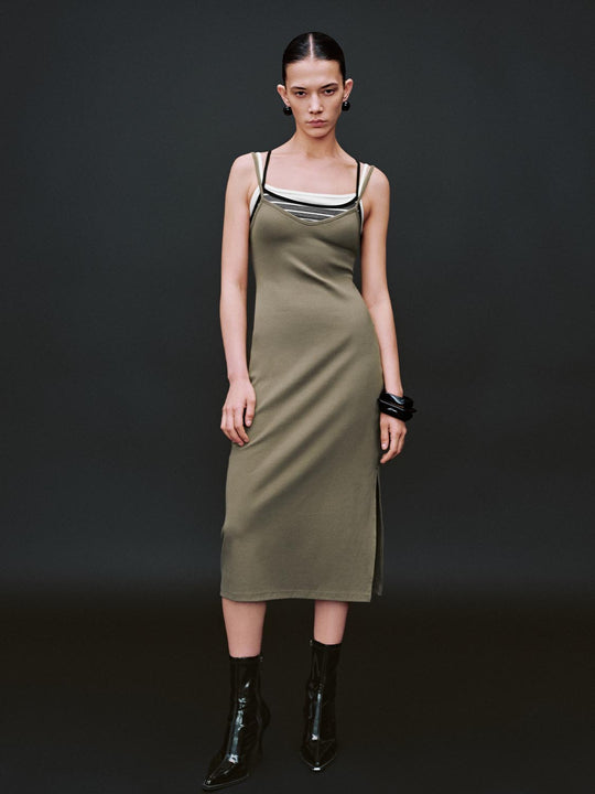 Vestidos ajustados de camiseta de varias capas