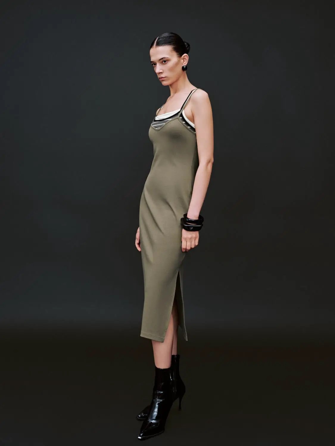 Multi Layered Camisole Skinny-Fit Dresses by Urban Revivo Fashion