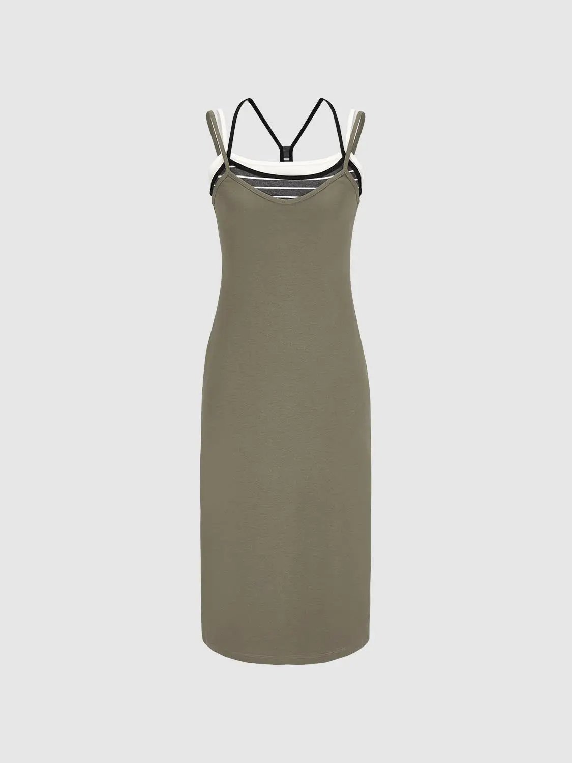 Multi Layered Camisole Skinny-Fit Dresses by Urban Revivo Fashion