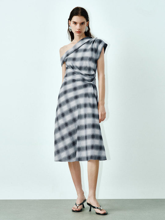 Plaid A-Line Maxi Dresses