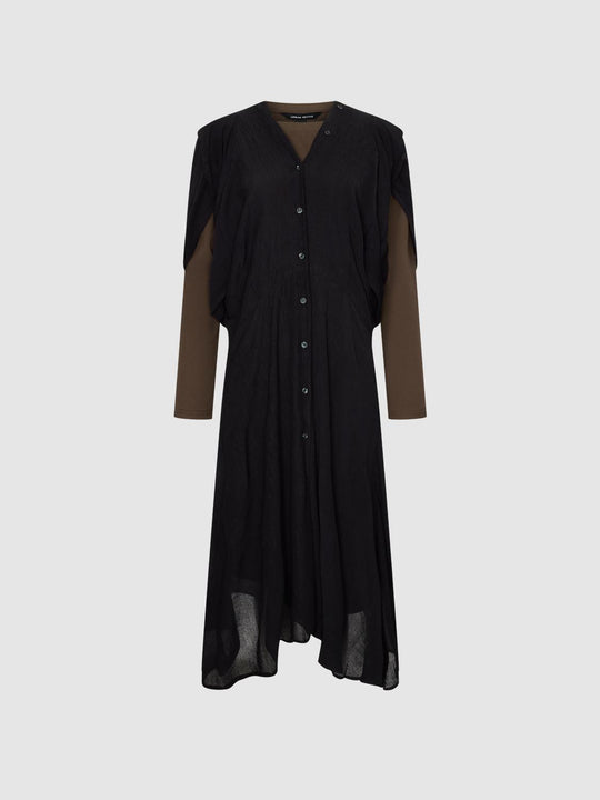 2 in 1 Gerade Midi-Kleider