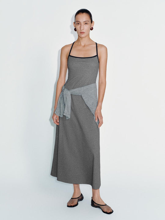 Strappy Skinny-Fit A-Line Midi Dresses