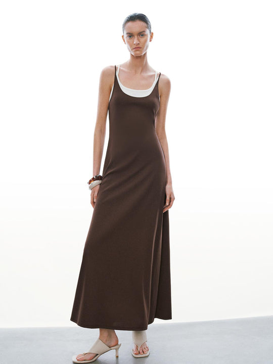 Vestiti midi a-linea con spalline 2 in 1