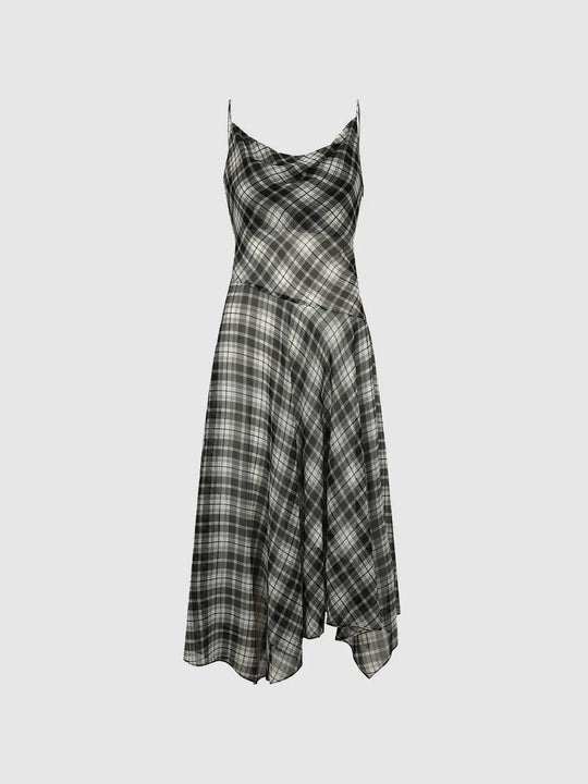 Plaid A-Line Dress