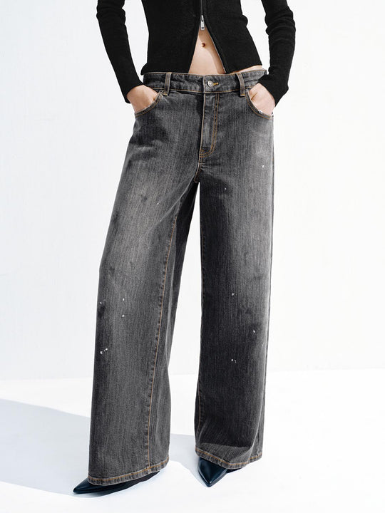 Gradient Wide Leg Jeans