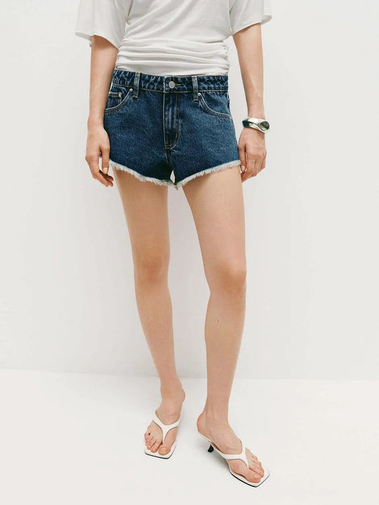 Cotton Denim Shorts