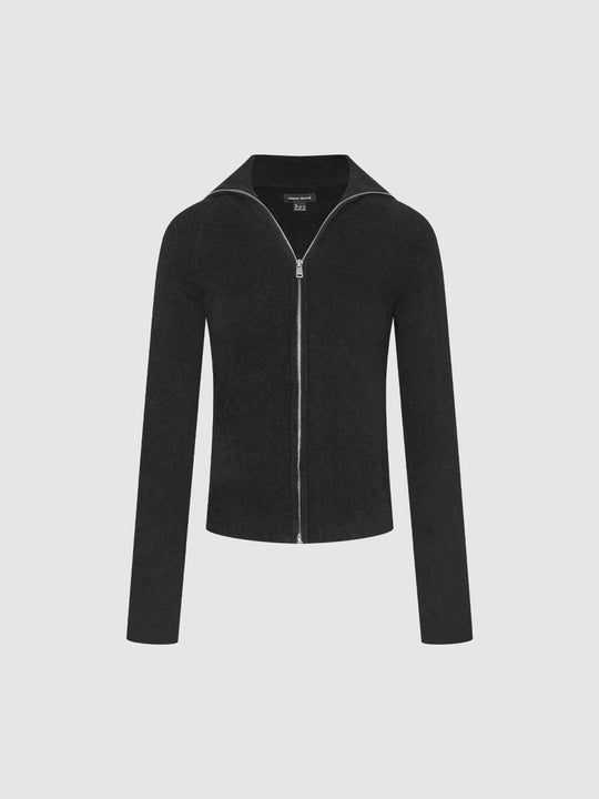 Cardigans mit durchgehendem Reißverschluss, schmal geschnitten, gestrickt