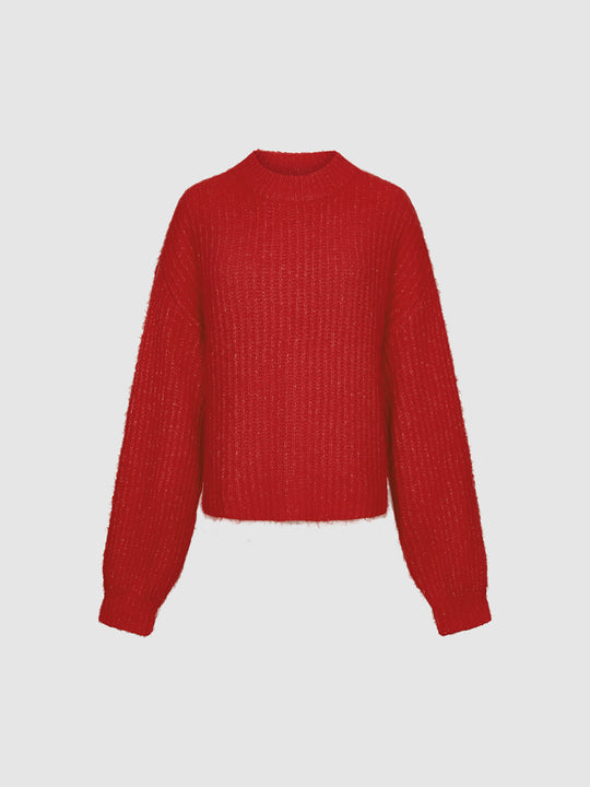 Oversize Long Sleeve Knitted T-Shirts