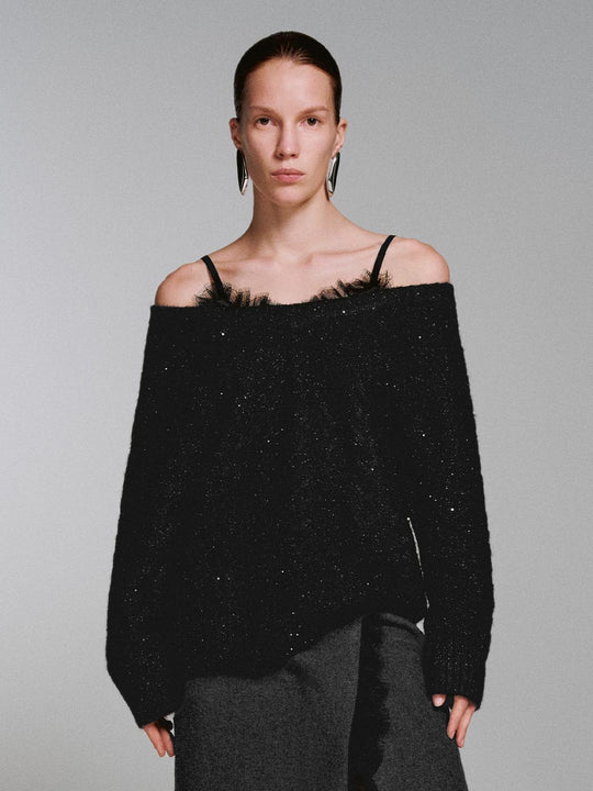 Strappy Braid Knitted Long Sleeve T-Shirts