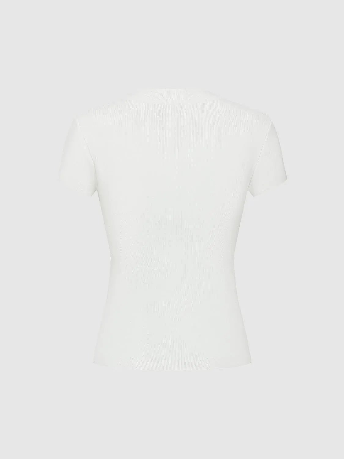 Knit Jacket white knitted cardigan by Urban Revivo Fashion, back view