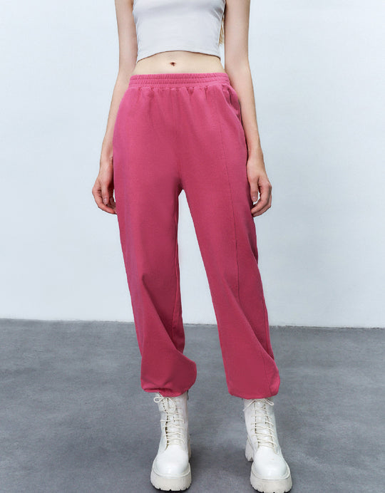 Pantalones deportivos de punto con cintura elástica