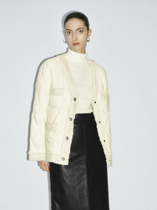 Cardigans matelassés à col en V