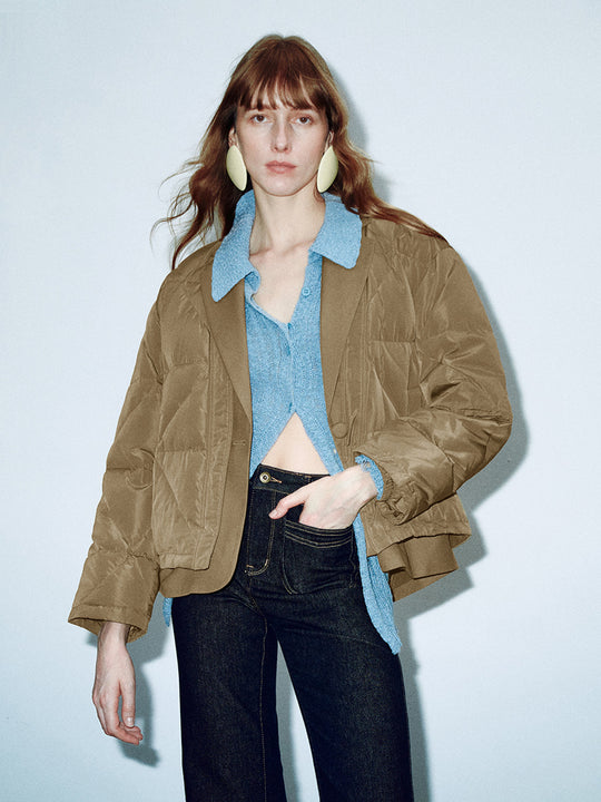 Manteaux matelassés à col cranté